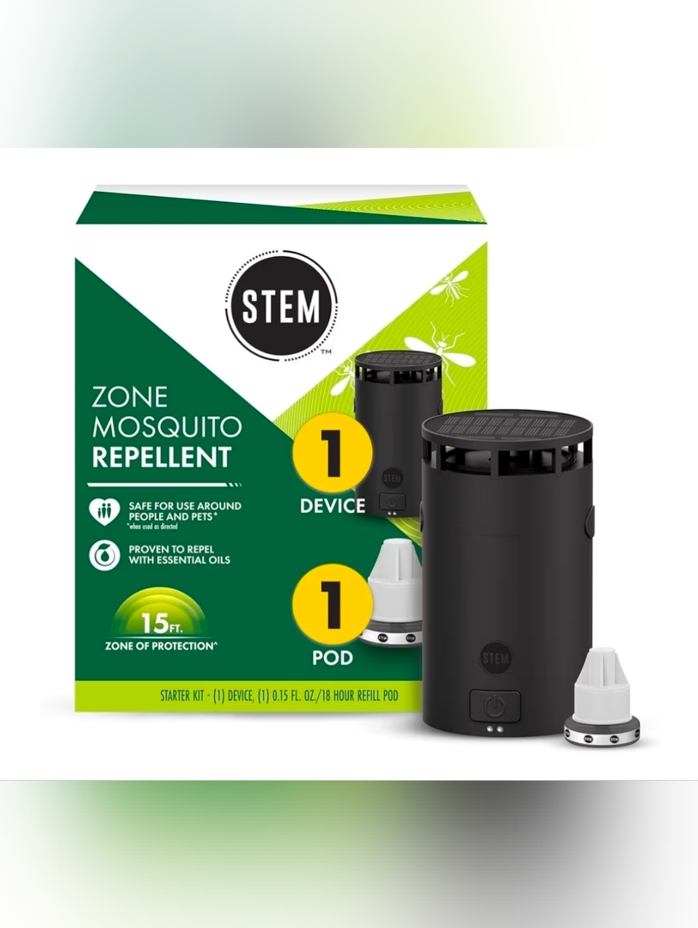 STEM Zone Mosquito Repellent Device, Easy-to-Use Outdoor Insect Protection
